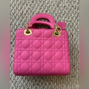 Pink Quilted Crossbody Bag